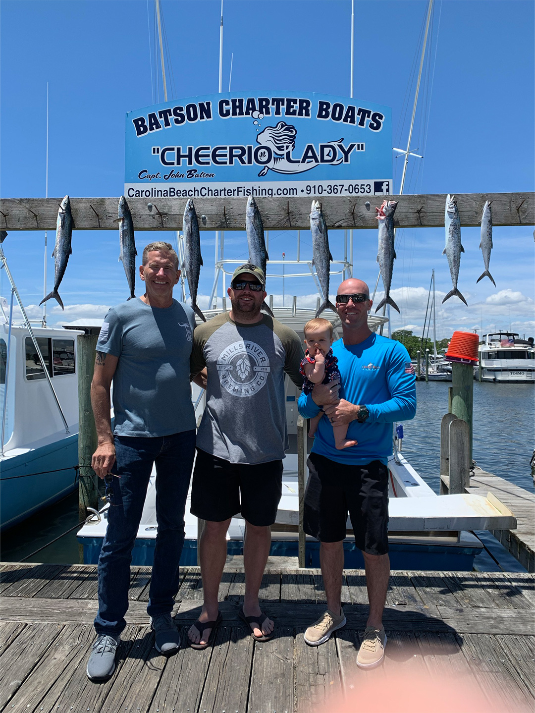Carolina Beach charter fishing catch aboard the Cheerio Lady