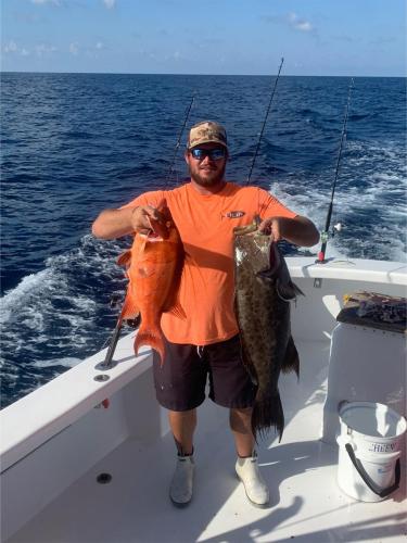 A big grouper caught off Carolina Beach