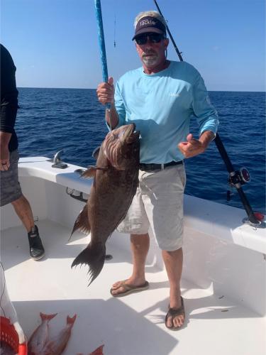 Bottom fishing haul on the deck